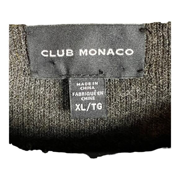 Club Monaco Sweater Mens brown Wool Nylon Crewneck Pullover Cozy Casual XL - Picture 2 of 8